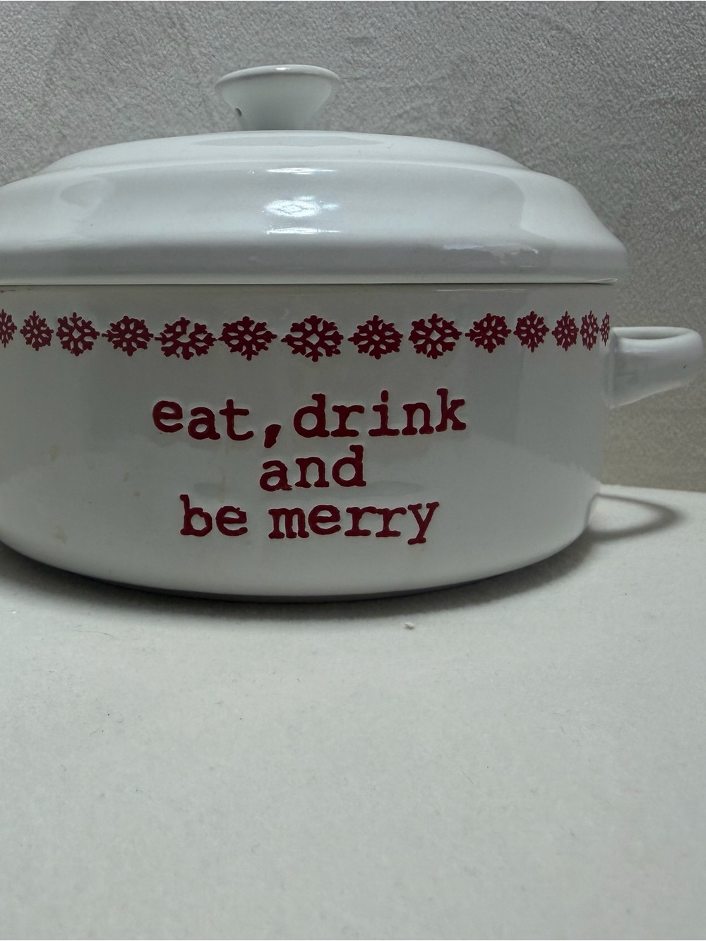 Joseph A Collection Eat Drink Be Merry Mini Casserole Christmas Snowflake